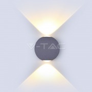  LED fali l�mpatest, 6W, 660lm, 110�, 4000K, 240V, IP65, sz�rke, (VT-836)