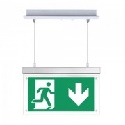  Kij�ratjelz� ir�nyf�ny, 2W LED, 160lm, f�ggesztett, 3 h, 4 ir�ny� matrica, 12 �ra t�lt�s (VT-521-12)