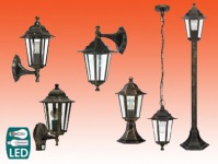 VELENCE outdoor luminaire set, antique gold