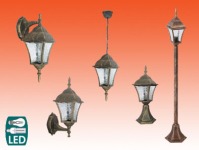 TOSCANA outdoor luminaire set, antique gold