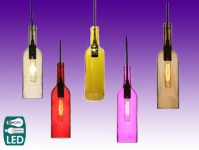 Wine bottle shape pendant lights