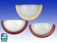 Wooden UFO wall lamp